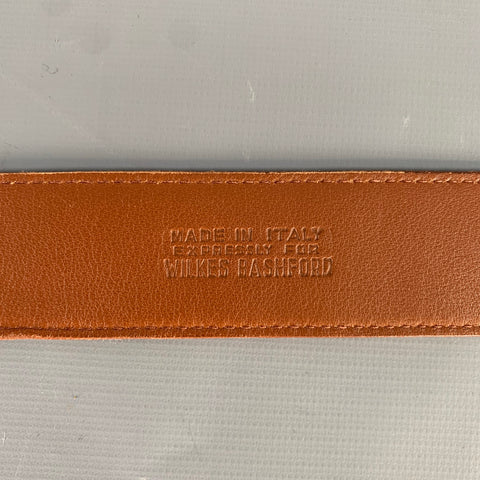 LONGHI Size 36 Brown Cognac Crocodile Belt