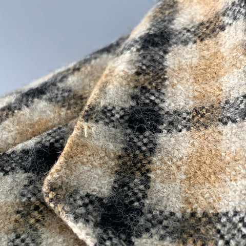 HAVANA & CO Size 46 Khaki Black Plaid Wool Notch Lapel Sport Coat