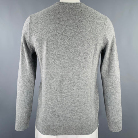 THEORY Size L -Our Time- Grey Heather Cashmere Crew Neck Pullover