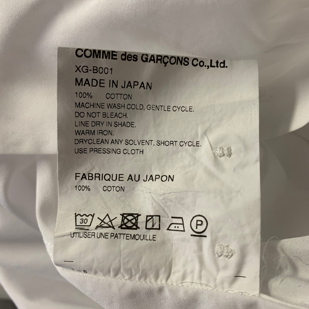 JUNYA WATANABE Size L White Cotton Pointed Collar Shirt