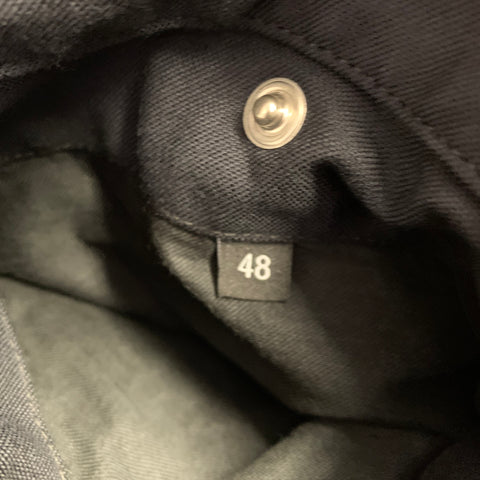 MIHARAYASUHIRO Size 38 Black Cotton Oversized Bomber Jacket