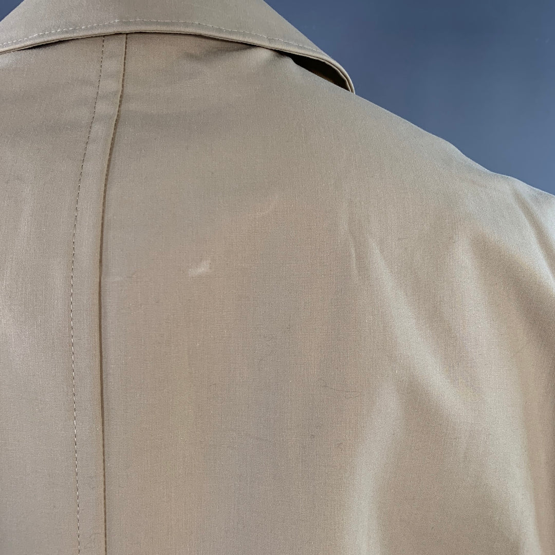 BROOKS BROTHERS Size XL Beige Cotton Trenchcoat