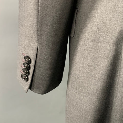 ERMENEGILDO ZEGNA Size 44 Grey Wool Single Breasted Notch Lapel Sport Coat