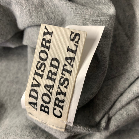 ADVISORY BOARD CRYSTALS Size M Grey Green Letters Cotton Crew Neck T shirt