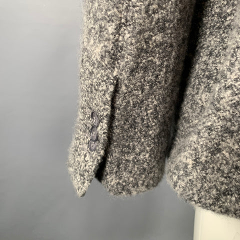 GIORGIO ARMANI Size 40 Grey Charcoal Tweed Cashmere Silk Jacket