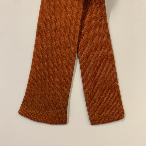 KITON Brown Orange Knitted Cashmere Tie