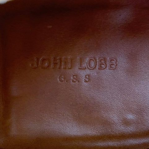 JOHN LOBB Size 8.5 Grove Brown Pebble Grain Leather Lace-Up Chukka Boots