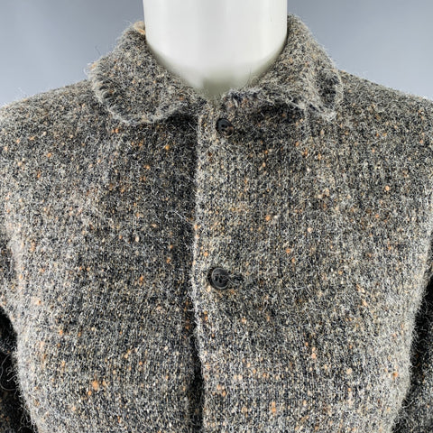 JUNYA WATANABE Size M Brown Tan Rayon Silk Raw Edge Cardigan