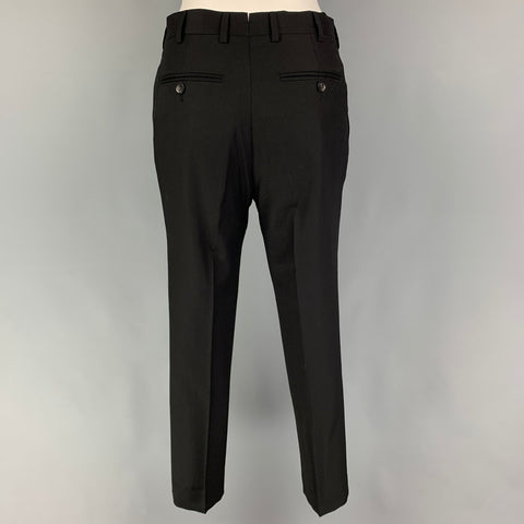 SUITSUPPLY Talla 36 Traje cruzado de lana negro
