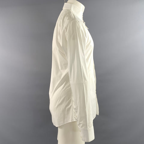 ALEXANDER MCQUEEN Size M White Cotton Long Sleeve Shirt