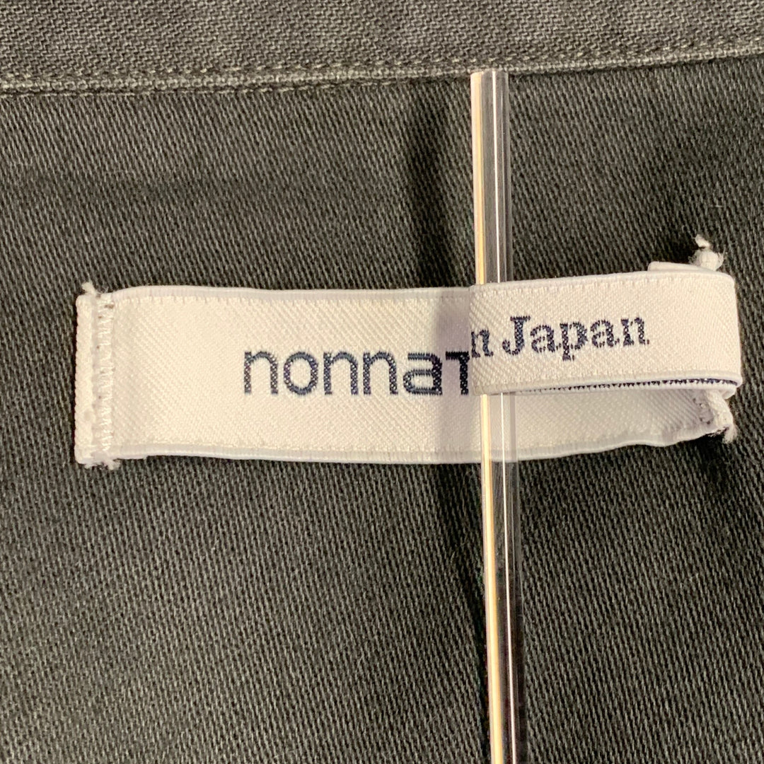 NONNATIVE Size XL Grey Charcoal Cotton Two Pockets Long Sleeve Shirt