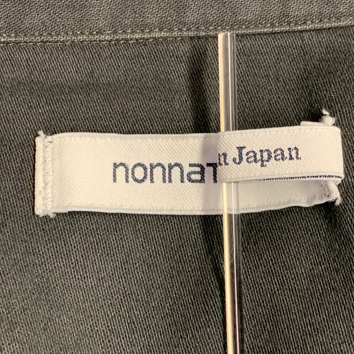 NONNATIVE Size XL Grey Charcoal Cotton Two Pockets Long Sleeve Shirt
