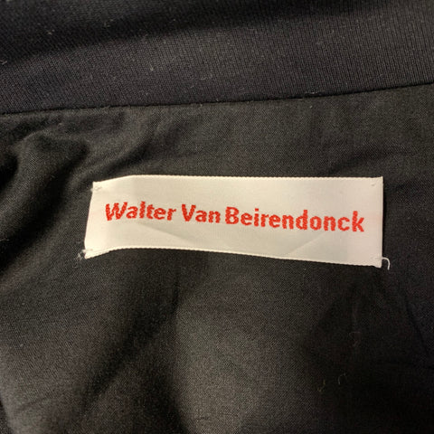 WALTER VAN BEIRENDONCK Size 42 Black Cotton Elastane Jacket