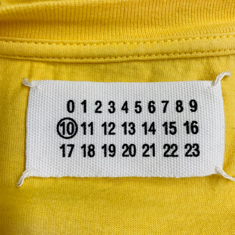 MAISON MARTIN MARGIELA Size M Yellow Cotton Side Snaps Crew Neck T-shirt