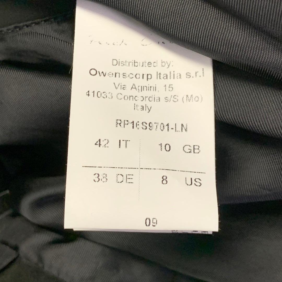 RICK OWENS Size 8 Black Lambskin Leather Biker Jacket