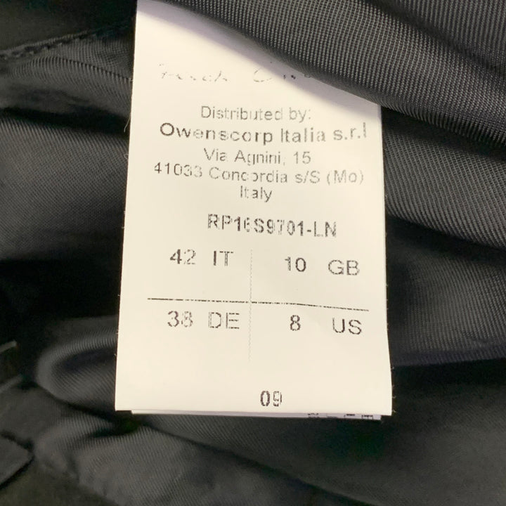 RICK OWENS Size 8 Black Lambskin Leather Biker Jacket