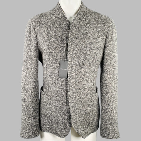 GIORGIO ARMANI Size 40 Grey Charcoal Tweed Cashmere Silk Jacket