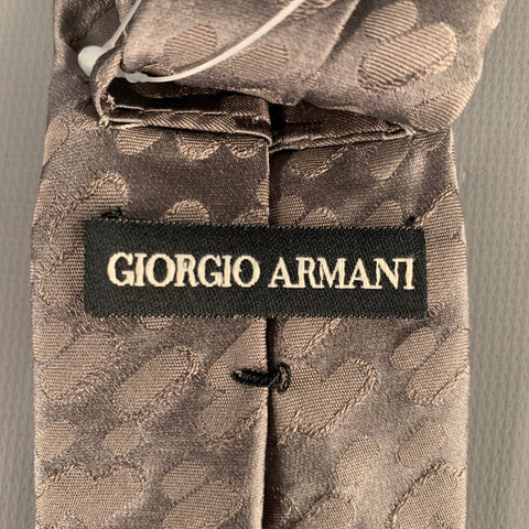 GIORGIO ARMANI Grey Silk Abstract Tie