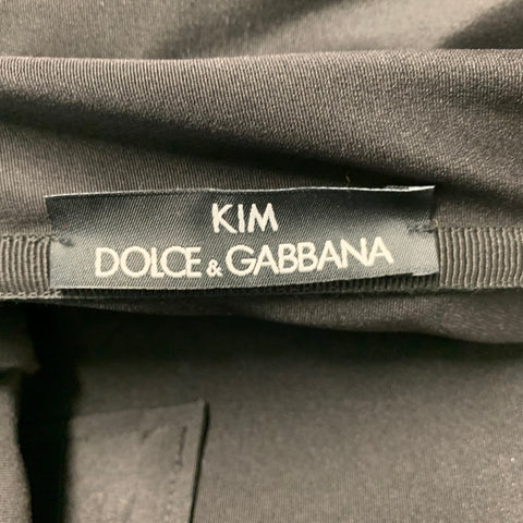 DOLCE & GABBANA Taille 4 Combinaison bustier noire et blanche en acétate
