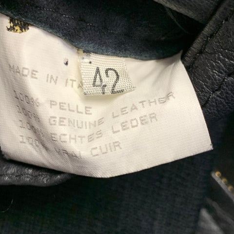 BALLY Size 42 Black Suede Leather Reversible Bomber Jacket