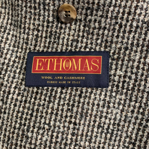 SUIT SUPPLY Size 46 Grey Charcoal Tweed Wool Blend Coat