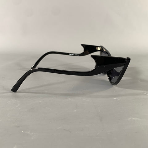 ADAM SELMAN Black Acetate Sunglasses