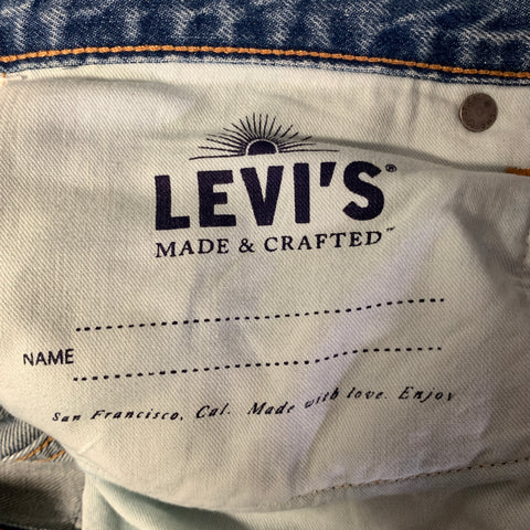 LEVI'S Size 32 Blue Organic Cotton Patchwork Jeans