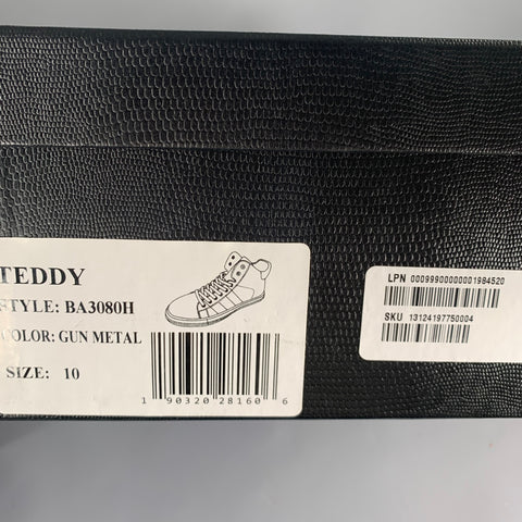 BADGLEY MISCHKA Size 10 Teddy Black Leather Sneakers