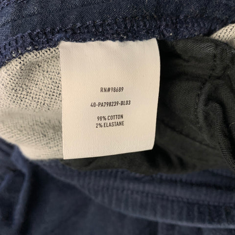 TODD SNYDER Size M Navy Cotton Blend Drawstring Casual Pants