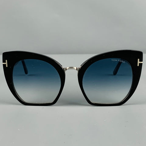TOM FORD -Samantha-02- Black Ombre Acetate Cat Eye Sunglasses