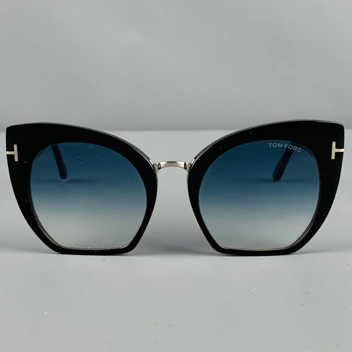 TOM FORD -Samantha-02- Black Ombre Acetate Cat Eye Sunglasses