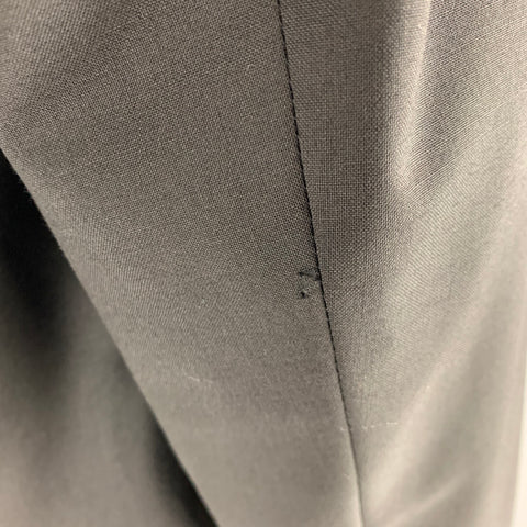 LANVIN Taille 46 Noir Solide Laine Mohair Peak Revers Smoking
