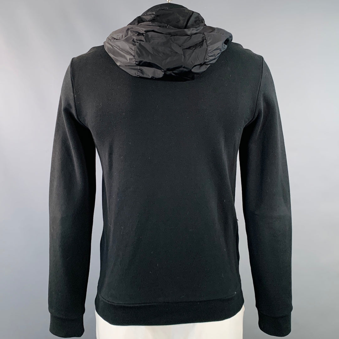 GUCCI Size XL Black Cotton Blend Hooded Slim Fit Zip Up Jacket