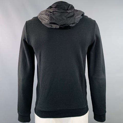 GUCCI Taille XL Veste zippée à capuche slim fit en coton mélangé noir