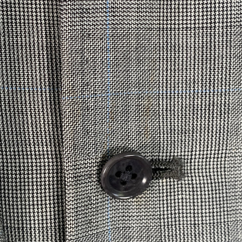 ASTOR & BLACK Size 44 Grey White Glenplaid Sport Coat Vest Set
