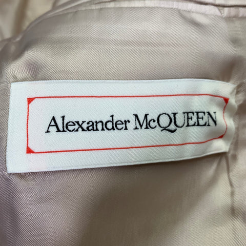 ALEXANDER MCQUEEN SS21 Size 36 Pink Black X-Ray Viscose Notch Lapel Sport Coat