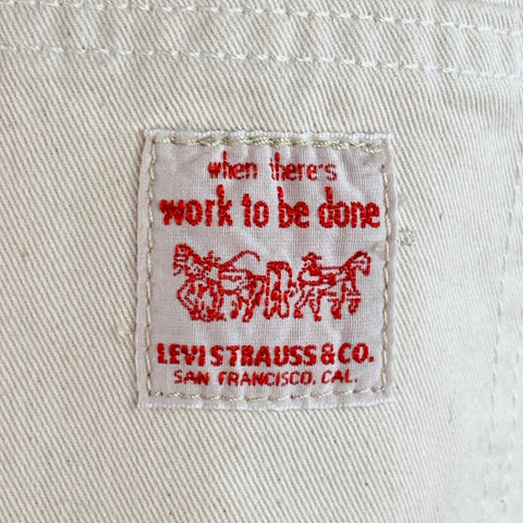LEVI STRAUSS Size M Stay Loose Beige Cotton Long Sleeve Coveralls Jumpsuit