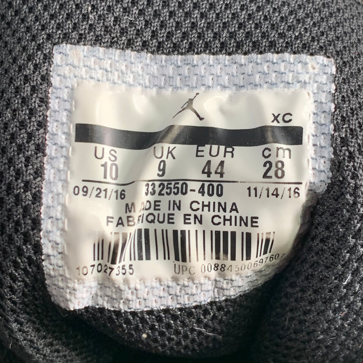 NIKE Size 10 Blue White Black Color Block High Top Sneakers