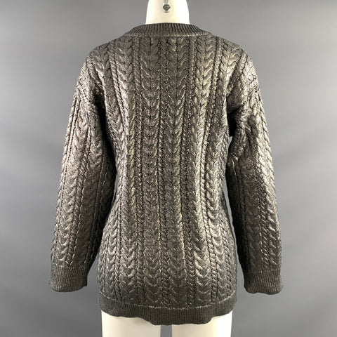 JASON WU Size S Grey Polyester Blend Metallic Crew Neck Sweater Womens