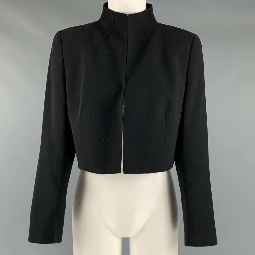 AKRIS Size 10 Black Cropped Jacket
