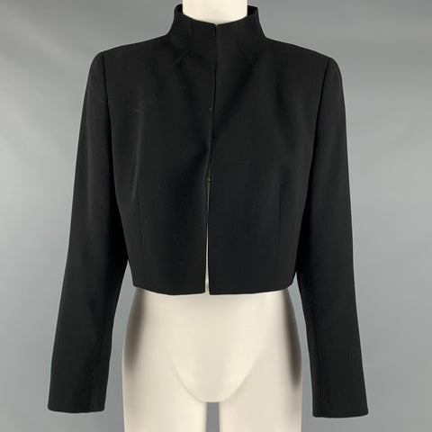 AKRIS Size 10 Black Cropped Jacket