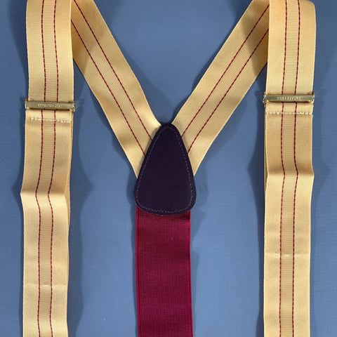 TRAFALGAR Gold Red Stripe Suspenders