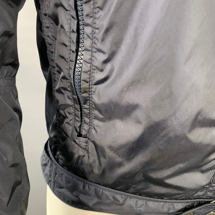 MONCLER Size S Navy Polyamide Blend Zip Up Jacket