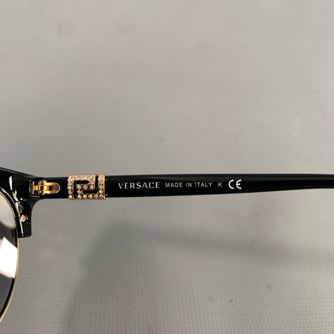 VERSACE Black Gold VE4471B Greca Sunglasses