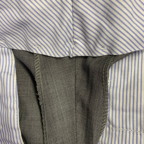 HADLEIGH'S Size 33 Grey Wool Silk Flat Front Cuffed Straight Dress Pants