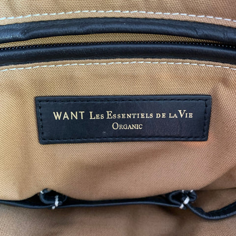 Sacoche d'ordinateur portable en coton noir WANT LES ESSENTIELS DE LA VIE