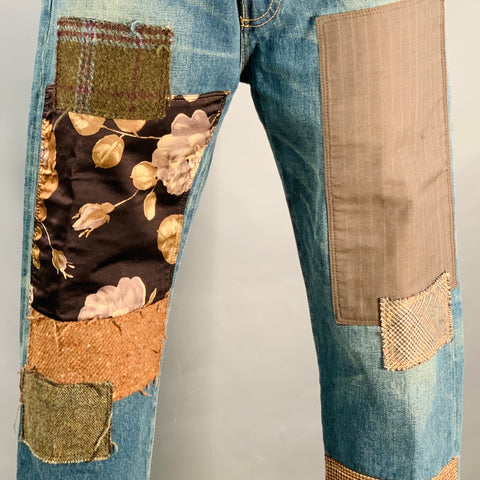 JUNYA WATANABE Size XS Blue Multi Color Denim Patchwork Selvedge Jeans
