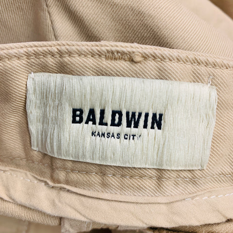 BALDWIN Size 34 Khaki Cotton Polyurethane Chino Casual Pants