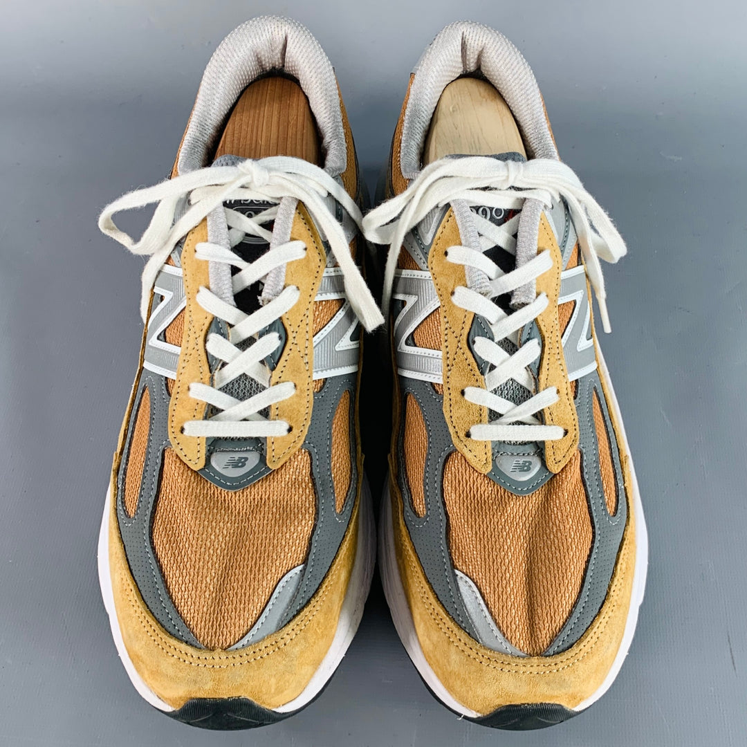 NEW BALANCE Size 10.5 990 Brown Tan Suede Mesh Chunky Foam Sole Sneakers