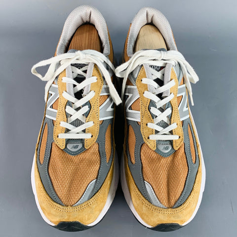 NEW BALANCE Size 10.5 990 Brown Tan Suede Mesh Chunky Foam Sole Sneakers